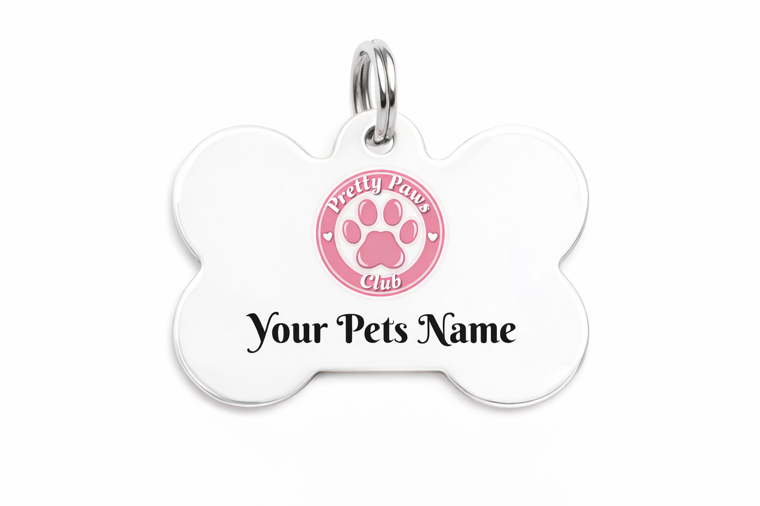 Pretty Paws Club Pet Tag — Dog & Cat ID Tag