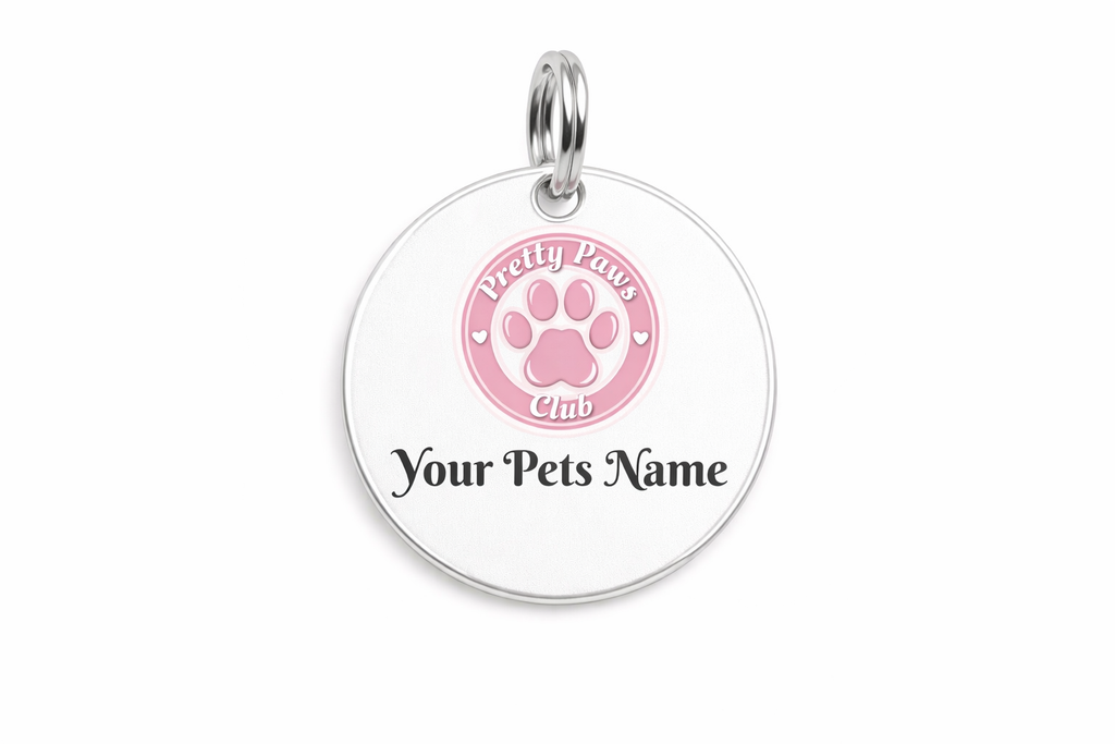 Pretty Paws Club Pet Tag — Dog & Cat ID Tag
